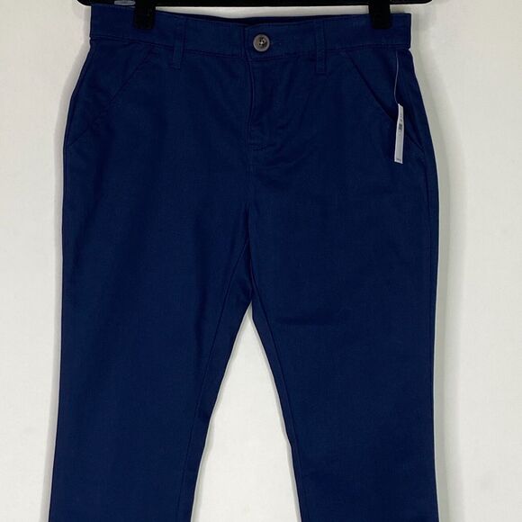 New Old Navy School Uniform Bootcut Pants Navy Blue Girls Size 14 - Picture 4 of 9